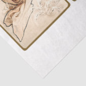 Papier Mousseline Alphonse Mucha Art Nouveau Saisons Découpage (Détail)