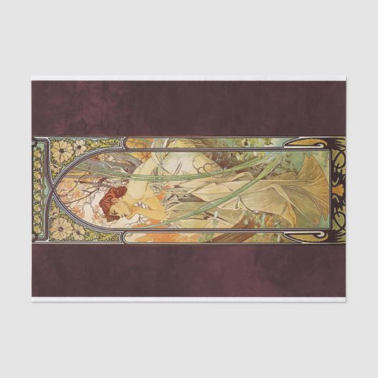 Papier Mousseline Alphonse Mucha, Contemplation du soir (Recto)