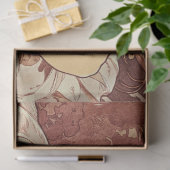 Papier Mousseline Alphonse Mucha Femme Artwork Découpage (Cadeau)