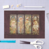 Papier Mousseline Alphonse Mucha, Le Temps du Jour (Artisanat)