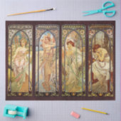 Papier Mousseline Alphonse Mucha, Le Temps du Jour (Artisanat)