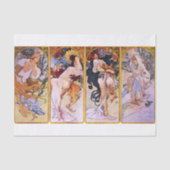 Papier Mousseline Alphonse Mucha | Les Saisons - 1897 (Recto)