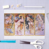 Papier Mousseline Alphonse Mucha | Les Saisons - 1897 (Artisanat)