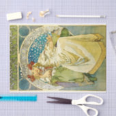 Papier Mousseline Alphonse Mucha Princess Hyacinth Art Nouveau (Artisanat)