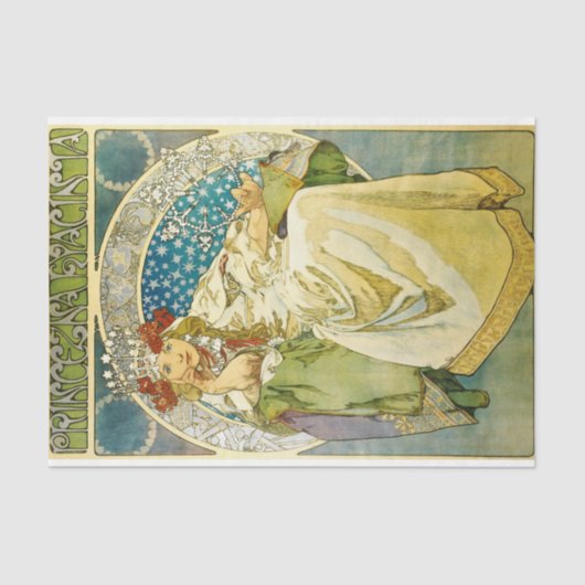 Papier Mousseline Alphonse Mucha Princess Hyacinth Art Nouveau (Recto)