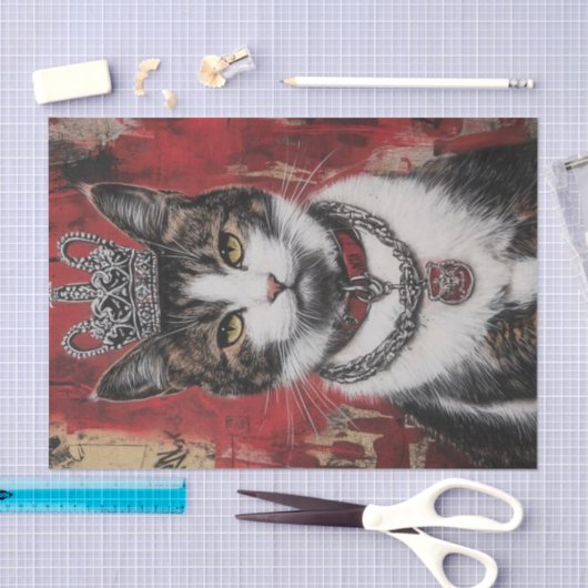 Papier Mousseline Altesse royale du chat6 (Artisanat)