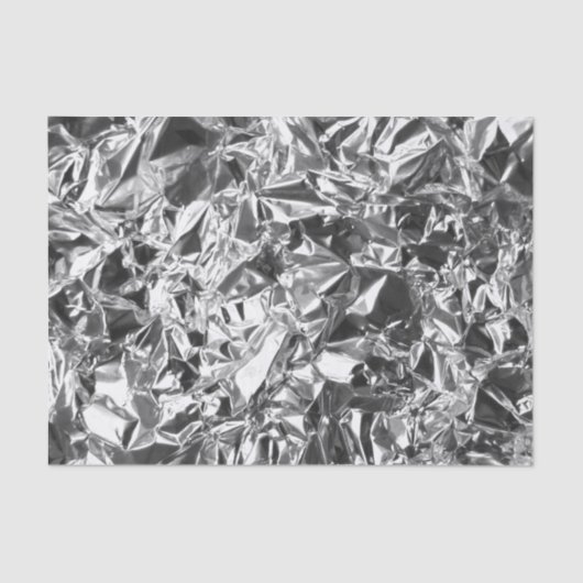 Papier Mousseline Aluminium Foil Design couleur argent (Recto)