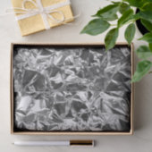 Papier Mousseline Aluminium Foil Design couleur argent (Cadeau)