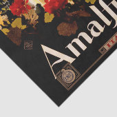 Papier Mousseline Amalfi Italie Poster de voyage Graphique d'art (Détail)