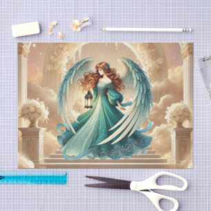 Papier Mousseline Amants d'Ange Céleste Élégant