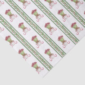 Papier Mousseline Amaryllis bordeaux et Noël creux (Détail)