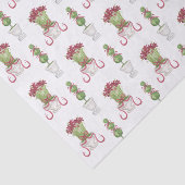 Papier Mousseline Amaryllis Bourgogne et Noël Topiaire (Détail)