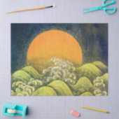 Papier Mousseline AMATERASU, GODDESS SOLEIL JAUNE Vert Jaune (Artisanat)