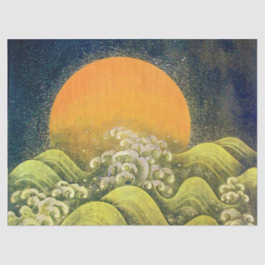 Papier Mousseline AMATERASU, GODDESS SOLEIL JAUNE Vert Jaune (Recto)