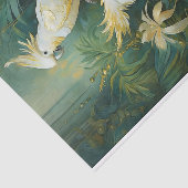 Papier Mousseline Amateurs de Cockatoo, Plumes Blanches Élégance (Détail)