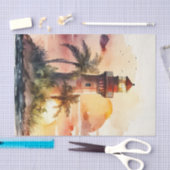 Papier Mousseline Amateurs de phare aquarelle de découpage (Artisanat)