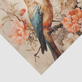 Papier Mousseline Amateurs d'oiseaux aux jolies fleurs (Détail)