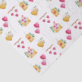 Papier Mousseline Ambiance romantique Coeurs illustrations Motif (Détail)