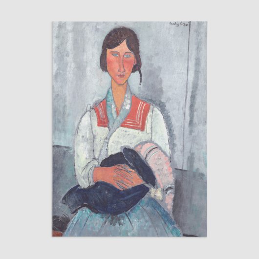 Papier Mousseline Amedeo Modigliani - Femme tzigane avec bébé