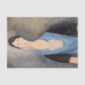Papier Mousseline Amedeo Modigliani - Jeune femme en bleu (Recto)