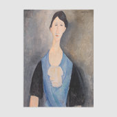 Papier Mousseline Amedeo Modigliani - Jeune femme en bleu