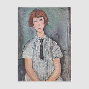 Papier Mousseline Amedeo Modigliani - Jeune fille dans une blouse ra