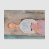 Papier Mousseline Amedeo Modigliani - Une fille avec une blouse Polk (Recto)