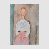 Papier Mousseline Amedeo Modigliani - Une fille avec une blouse Polk