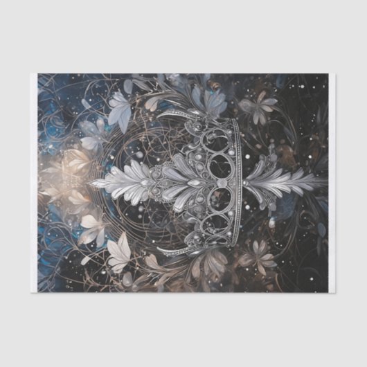 Papier Mousseline Amène sur la boucle, Silvery Sparkly Tiara (Recto)