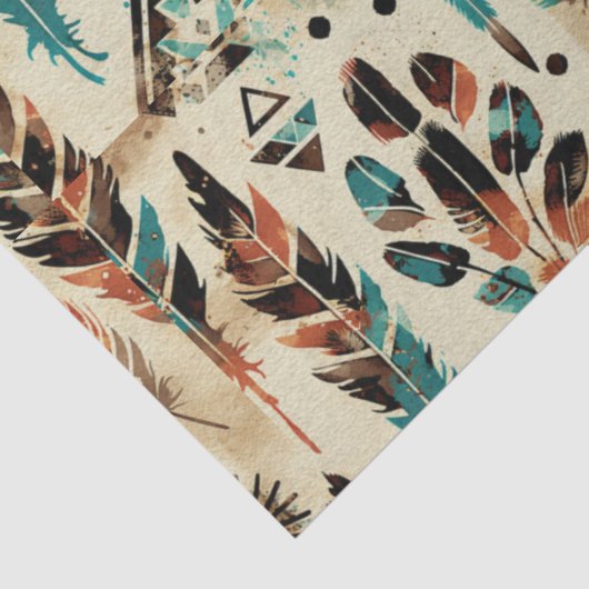 Papier Mousseline American Ethnic Tribal Art Motif (Détail)