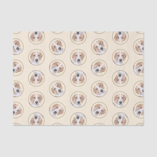 Papier Mousseline American Foxhound Red Walker mignonne Peinture Chi (Recto)