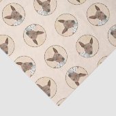 Papier Mousseline American Hairless Terrier Tan Peinture Chien Art (Détail)