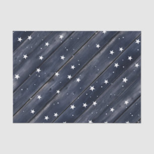 Papier Mousseline Americana Blue Stars Patriotique