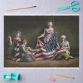 Papier Mousseline Americana - Drapeau - Naissance du drapeau américa (Artisanat)