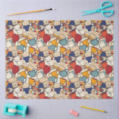 Papier Mousseline Americano Café No 2 motif de collage éphémère (Artisanat)