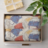 Papier Mousseline Americano Café No 4 motif de collage éphémère (Cadeau)