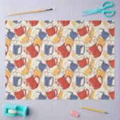 Papier Mousseline Americano Café No 4 motif de collage éphémère (Artisanat)