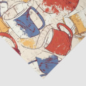 Papier Mousseline Americano Café No 4 motif de collage éphémère (Détail)