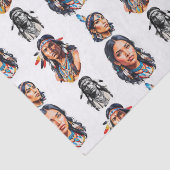 Papier Mousseline Amérindiens Amérindiens Conception Motif (Détail)