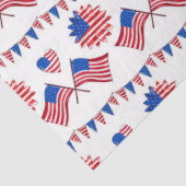 Papier Mousseline Amérique Red White et Blue Series Design 26 (Détail)