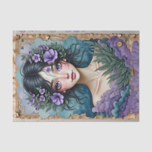 Papier Mousseline Amethyst Dreamer | 💜 de documents de découpage 🌧 (Recto)