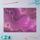 Papier Mousseline Améthyste Violet Et Agate Abstrait Or (Artisanat)
