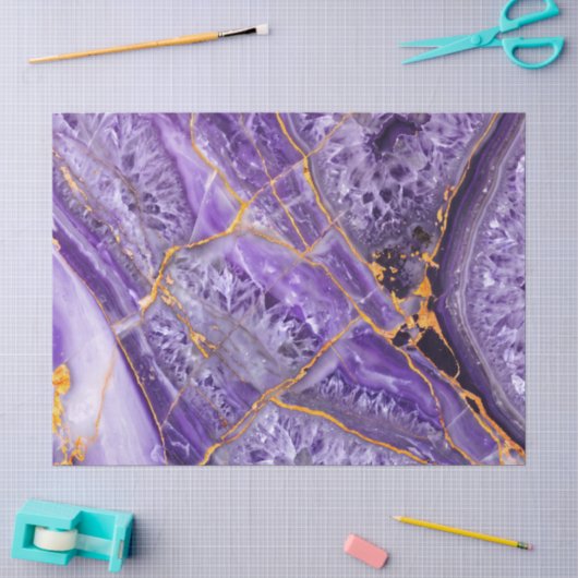 Papier Mousseline Améthyste Violette (Artisanat)