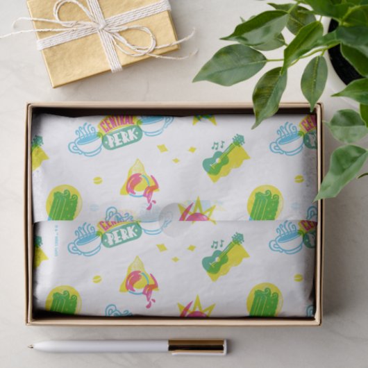 Papier Mousseline AMIS™ | Central Perk Neon Motif (Cadeau)