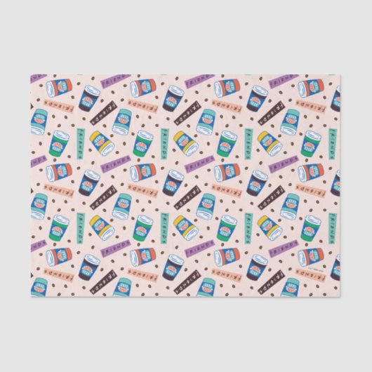 Papier Mousseline AMIS™ | Central Perk Vibrant Motif café (Recto)