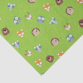 Papier Mousseline Amis de région boisée - cerfs communs de hérisson (Détail)