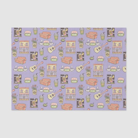 Papier Mousseline AMIS™ | Motif d'icône violet (Recto)
