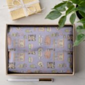 Papier Mousseline AMIS™ | Motif d'icône violet (Cadeau)