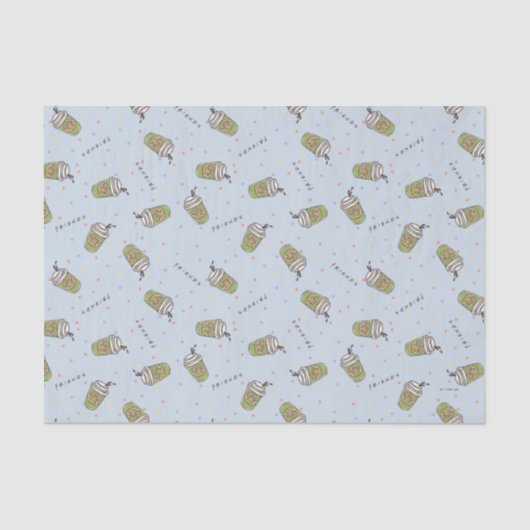 Papier Mousseline AMIS™ | Polka Dot Central Perk Motif (Recto)