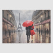 Papier Mousseline Amour à Paris - Découpage - (Recto)